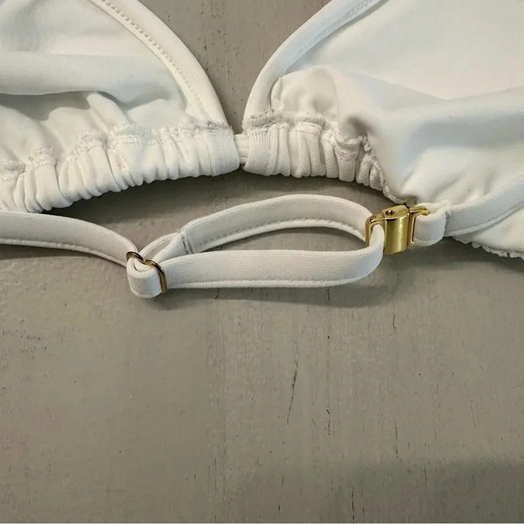 Andie by Demi Moore The Cannes Top Women’s Triangle Bikini Top in White Sz M NWT - Picture 4 of 7